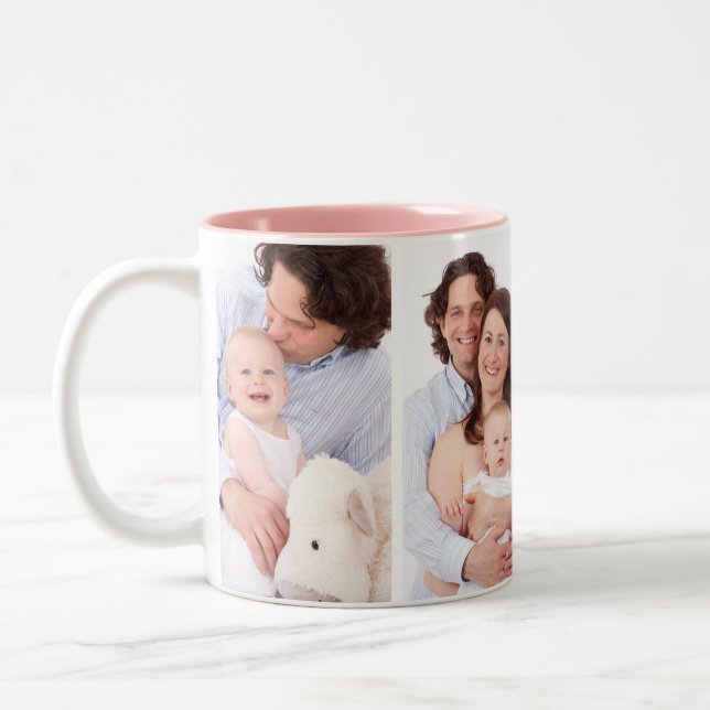 Taza de café personalizada del collage de fotos de (Izquierda)