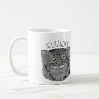 Taza de café personalizada del gato de Pallas del