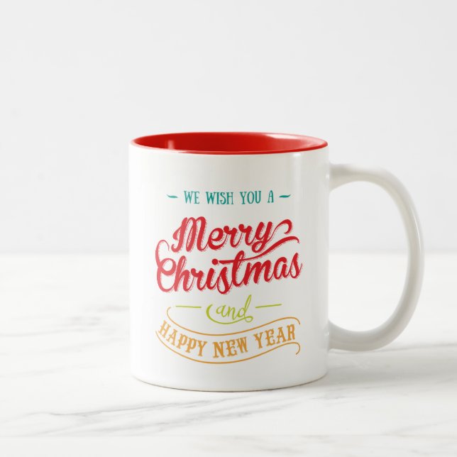 Taza de café personalizada del navidad de la foto (Derecha)