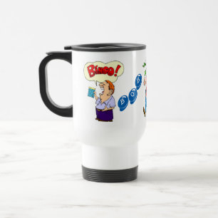 Taza de café personalizada del viaje del bingo de