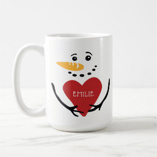 Taza de café personalizada diversión del muñeco de