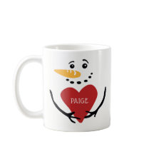 Taza de café personalizada diversión del muñeco de