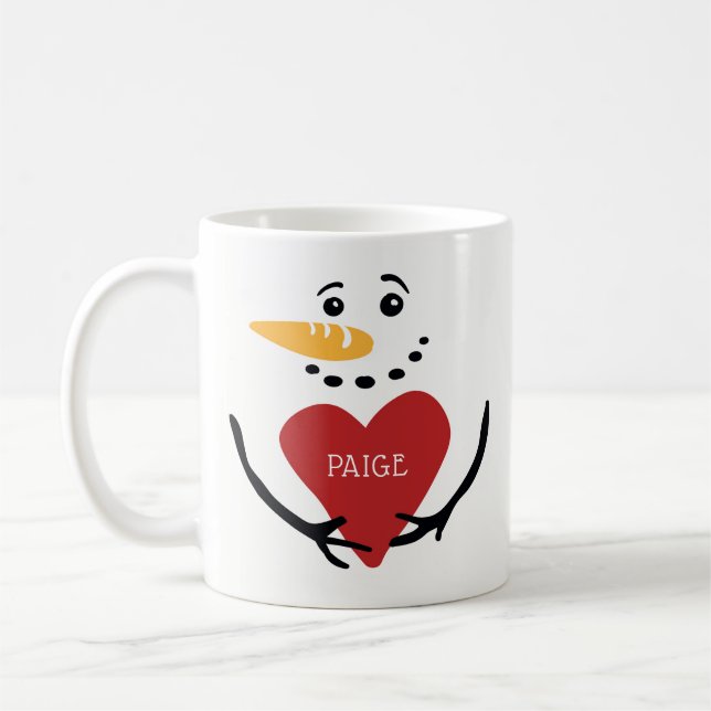 Taza de café personalizada diversión del muñeco de (Izquierda)