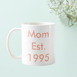 Taza De Café Personalizada el año de creación de mamá