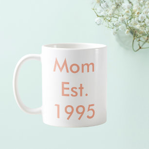 Taza De Café Personalizada el año de creación de mamá