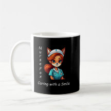 Taza de café Personalizada Enfermera Fox - Nombre