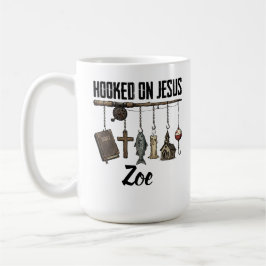 Taza de café personalizada Enganchado a Jesús