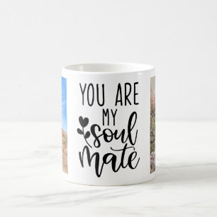 Taza de café personalizada 'Eres mi alma gemela'