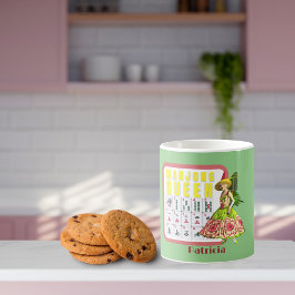 Taza De Café Personalizada la reina Kitschy Mahjong