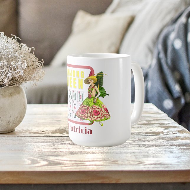 Taza De Café Personalizada la reina Kitschy Mahjong (Subido por el creador)