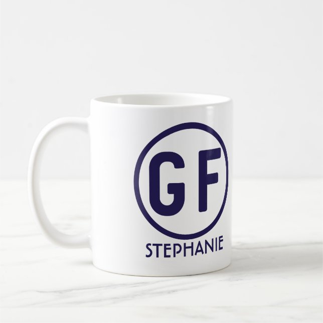 Taza de café personalizada libre del gluten (Izquierda)
