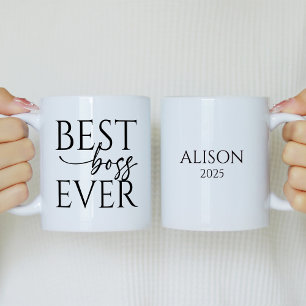 Taza De Café Personalizada Mejor Jefe De Todos Los