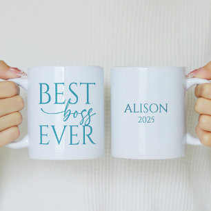 Taza De Café Personalizada Mejor Jefe De Todos Los