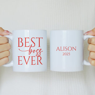 Taza De Café Personalizada Mejor Jefe De Todos Los
