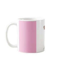 Taza de café personalizada moderna abstracta rosa