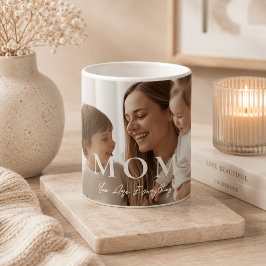 Taza de café personalizada moderna para mamá con f