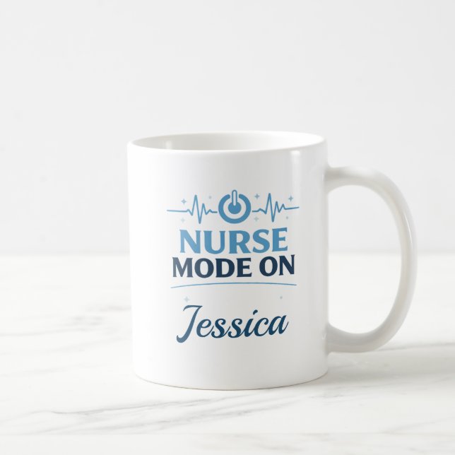 Taza De Café Personalizada Modo Enfermera Activado (Derecha)