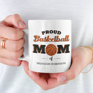 Taza De Café Personalizada Orgullosa Madre de Baloncesto