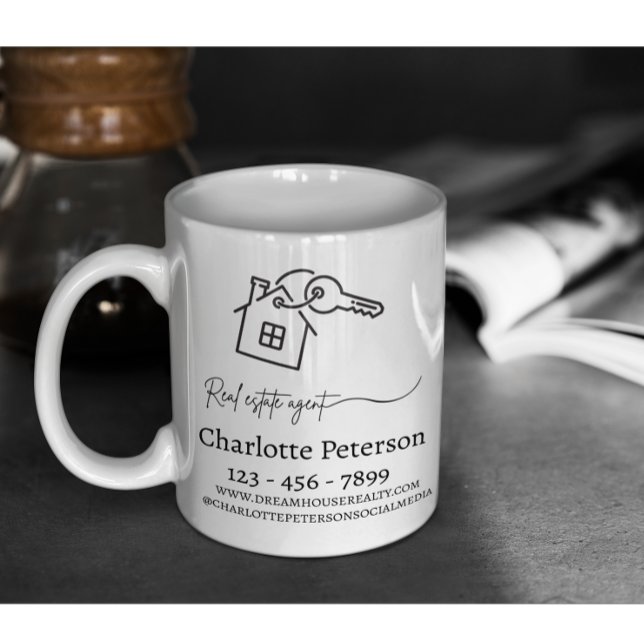 Taza de café personalizada para agentes inmobiliar (Subido por el creador)