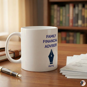 Taza de café personalizada para asesor financiero