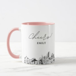Taza de café personalizada para boda de Denver