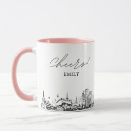 Taza de café personalizada para boda de Louisville