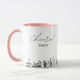 Taza de café personalizada para boda en Austin