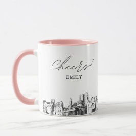 Taza de café personalizada para boda en Columbus