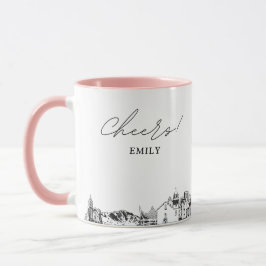 Taza de café personalizada para boda en El Paso