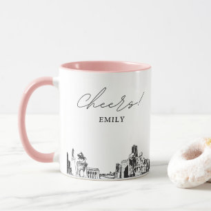 Taza de café personalizada para boda en Houston