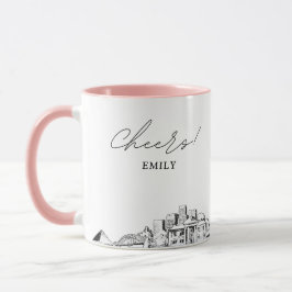 Taza de café personalizada para boda en Memphis