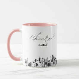 Taza de café personalizada para boda en Raleigh