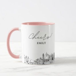 Taza de café personalizada para boda en Virginia B