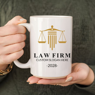 Taza de café personalizada para bufete de abogados