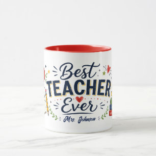 Taza de café personalizada para el mejor profesor