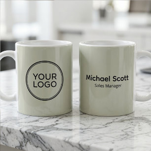 Taza de café personalizada para empleados con logo