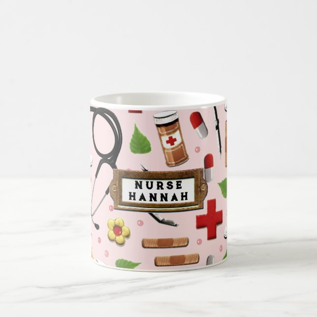 Taza de café personalizada para enfermera (Centro)