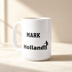 Taza de café personalizada para fanático del fútbo