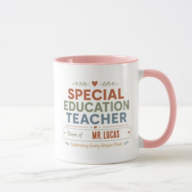 Taza de café personalizada para maestros de educac (Derecha)