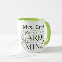 Taza de café personalizada para maestros Jardín de