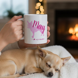 Taza de café personalizada para mamá de Chihuahua 