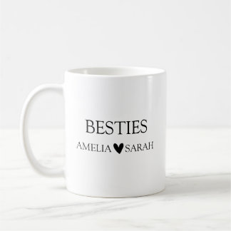 Taza de café personalizada para mejores amigas Reg