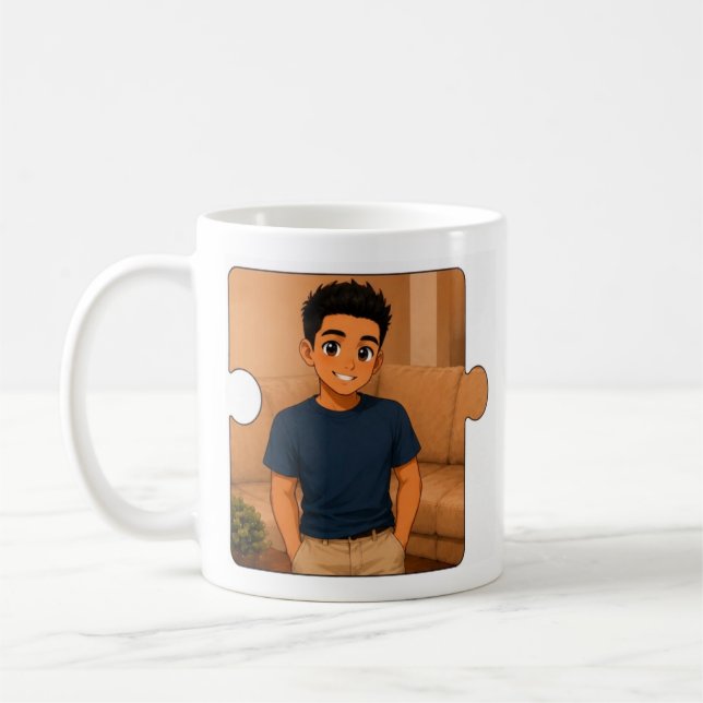 Taza de café personalizada para padre editable (Izquierda)