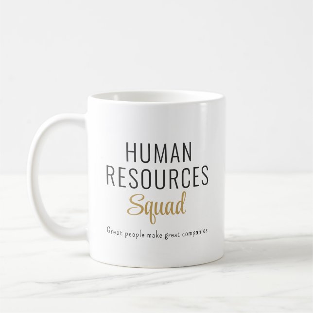 Taza de café personalizada para Recursos Humanos (Izquierda)