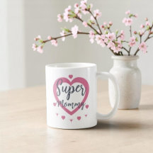 Taza de Café Personalizada Super Mamá Mejor Regalo