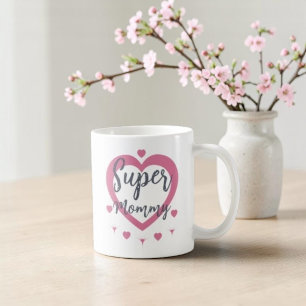 Taza de Café Personalizada Super Mamá Mejor Regalo