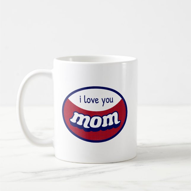 Taza de café personalizada "Te quiero mamá" (Izquierda)