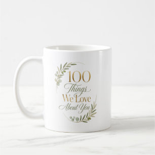 Taza De Café Personalizado 100 cosas que amamos de ti