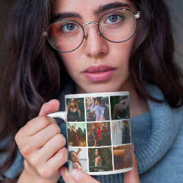 Taza De Café Personalizado 21 Collage de fotos personalizado