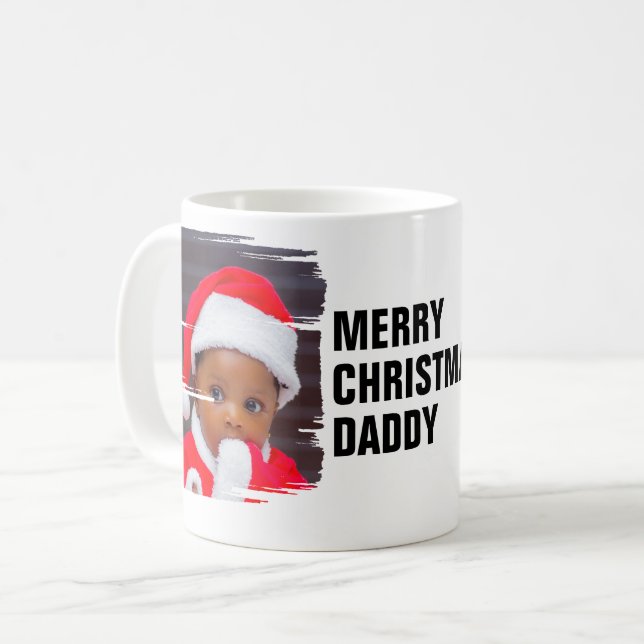 Taza De Café Personalizado 2 foto Feliz Navidad (Anverso izquierdo)